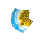 Pungi cu imprimeu floarea-soarelui 27 × 32 cm – mâner decupat