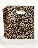 Pungi cu imprimeu leopard 25 × 30 cm – mâner decupat