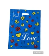 Pungi cu imprimeu „Love” 40 × 50 cm – mâner decupat
