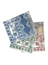 Pungi cu model tradițional românesc – model 2 – 25 × 30 cm – mâner decupat