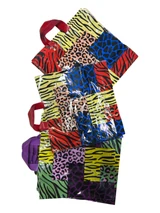 Pungi cu imprimeu animal print multicolor 38 × 38 cm – mâner cu buclă