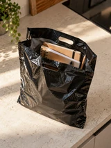 Pungi negre cu mâner decupat – 30 × 40 / 40 × 50 / 50 × 50 / 50 × 60 cm
