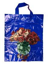Pungă din polietilenă cu imprimeu trandafiri 30 × 40 cm