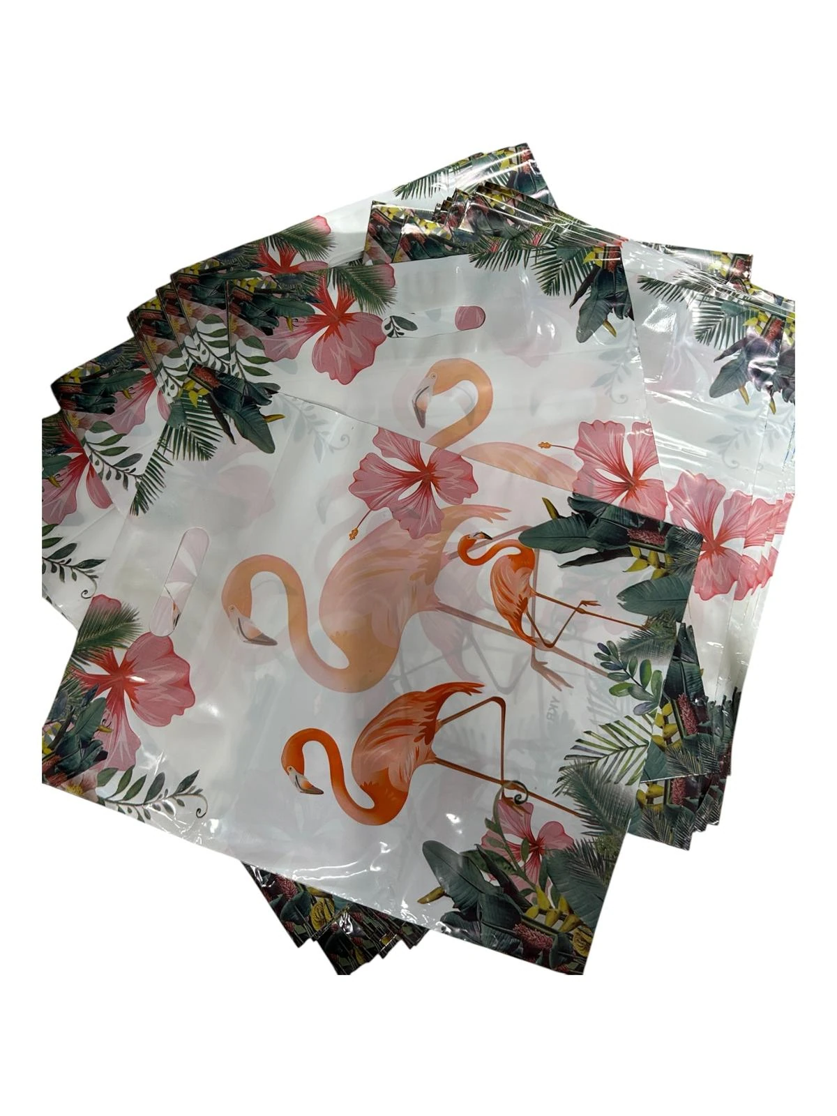 Pungi cu imprimeu flamingo 35 × 45 cm – mâner cu buclă