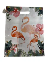 Pungi cu imprimeu flamingo 35 × 45 cm – mâner cu buclă