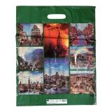 Pungi cu imprimeu urban 40 x 50– mâner decupat