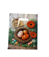 Pungi de Paște cu imprimeu ouă 25 × 30 cm – mâner tip buclă