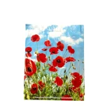 Pungi cu imprimeu maci 40 × 50 cm – mâner decupat